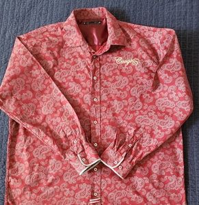Coogi LS XL burgundy button up shirt